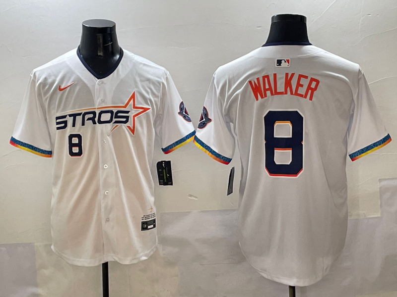 Men's Houston Astros Christian Walker #8 White 2025 City Connect Limited Jersey